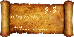 Győry Zoltán névjegykártya